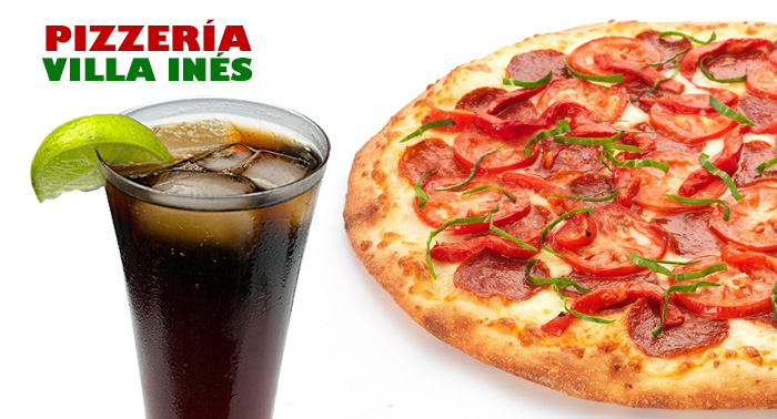 1 Pizza con 5 ingredientes + Refresco de 2 L desde sólo 5.40€ en Pizzería Villa Inés