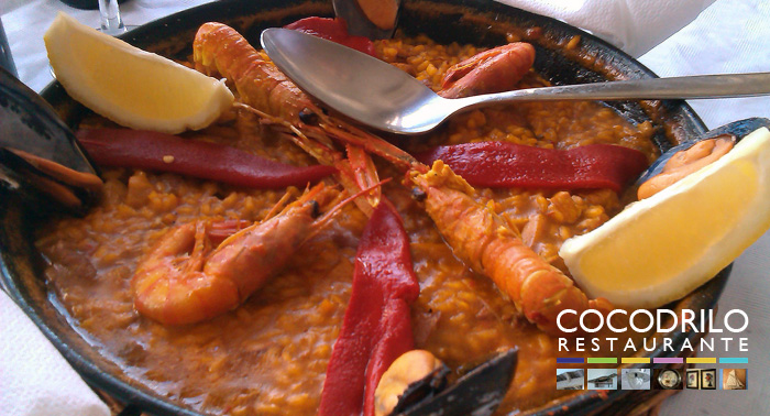 Paella para 2 + botella de vino o Jarra de Cerveza en Restaurante Cocodrilo desde 9€ por persona