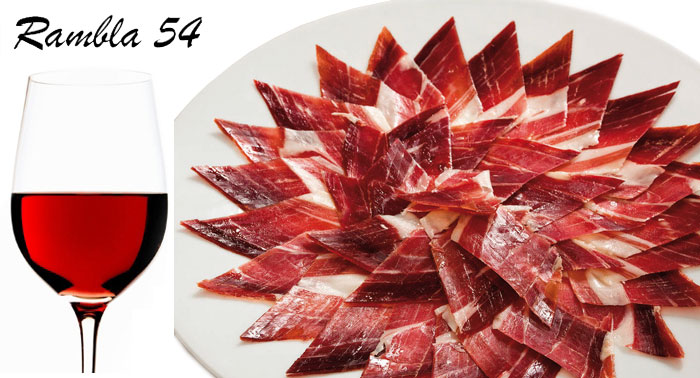 Jamón o Paleta 5 Jotas Ramon Sanchez Carvajal + Tapas + Botella de Vino en Gastrobar Rambla54
