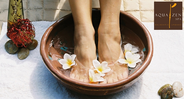 Tratamiento Spa manos o pies: Peeling de mango, Crema masaje de Aloe vera, Limado y Esmaltado, 10€
