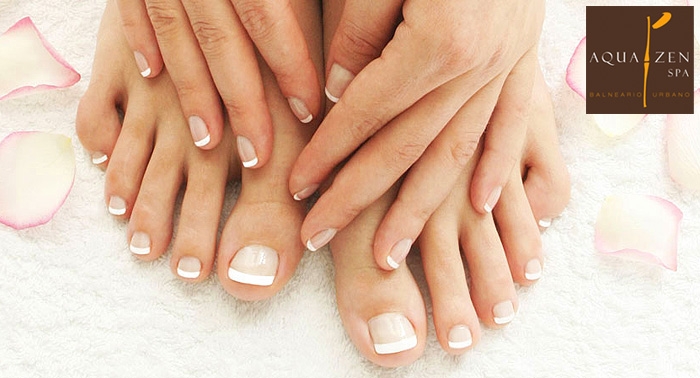 Tratamiento Spa manos o pies: Peeling de mango, Crema masaje de Aloe vera, Limado y Esmaltado, 10€