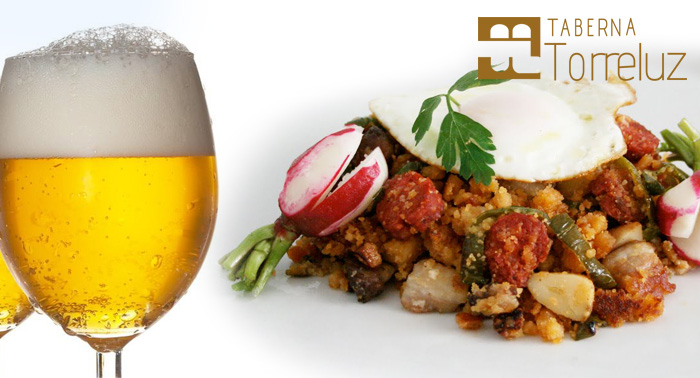 Si LLUEVE, en Almería toca....Migas con huevos fritos y bebidas para 2 per. en Taberna Torreluz