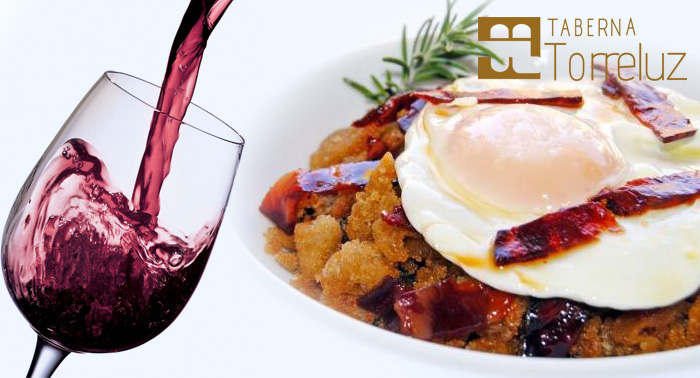 Si LLUEVE, en Almería toca....Migas con huevos fritos y bebidas para 2 per. en Taberna Torreluz