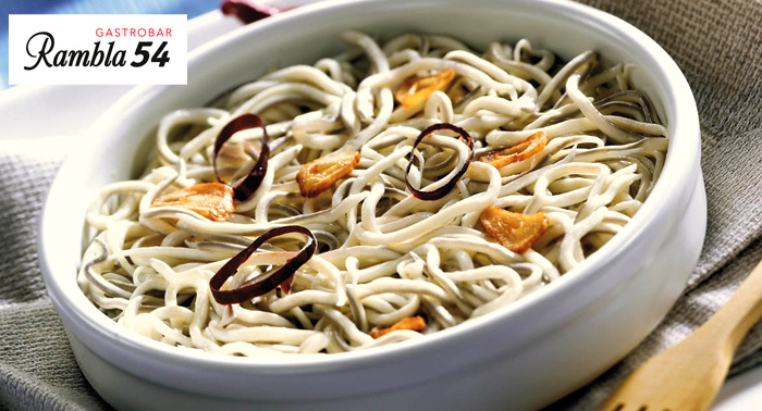 Cazuela de Gulas o Callos, Bebidas y Ración de Pan con tomate y jamón de Cebo por sólo 14€