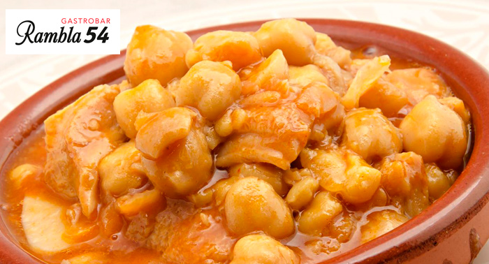 Cazuela de Gulas o Callos, Bebidas y Ración de Pan con tomate y jamón de Cebo por sólo 14€