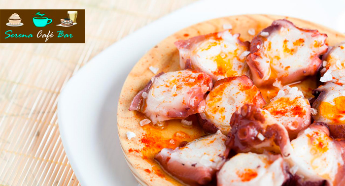 Para 2 Personas: Jarra + 2 Platos de Pulpo a la Gallega o salchichas Blancas 
