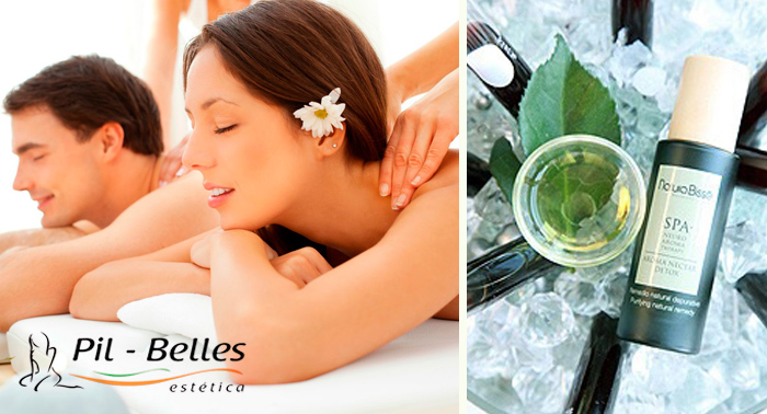 Trat. Especial Natura Biseé: Peeling de miel + Masaje relajante con Piedras calientes + Cava