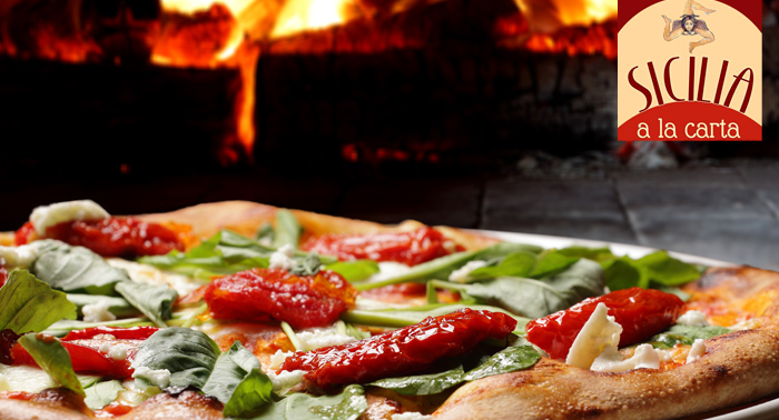 Llévate a casa 2 deliciosas Pizzas Medianas o Gourmet desde sólo 6,90€ en Sicilia a la Carta