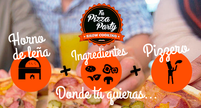 ¡Tu Pizza Party en casa! Tu fiesta con pizza italiana en horno de leña portátil por 5,4€/pers.