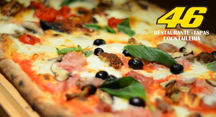 La mejor comida italiana al mejor precio: más de medio metro de pizza!! con 2 bebidas y 2 cafés