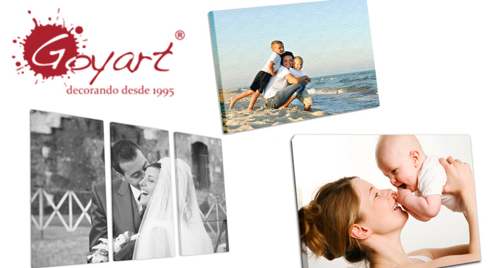 Decora tu hogar con vuestra mejor foto con un Lienzo personalizado, varios tamaños a elegir