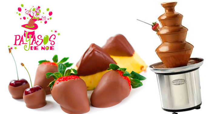Para BBCC :Bodas,Bautizos,Comuniones o Cumpleaños! Algodonera y fuente de chocolate con fruta!