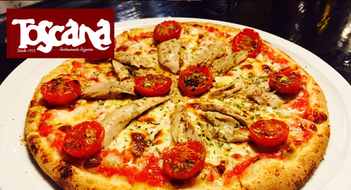 Prueba la mejor comida itliana: Pizza o Pasta + 1 bebida en Rest-Pizzería Toscana sólo 8.50€