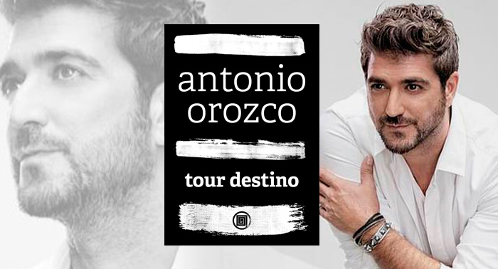 ¡ANTONIO OROZCO EN CONCIERTO! Tour 'Destino' el 28 de Noviembre en Auditorio Roquetas de Mar.