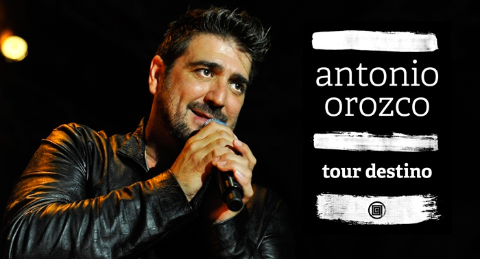 ¡ANTONIO OROZCO EN CONCIERTO! Tour 'Destino' el 28 de Noviembre en Auditorio Roquetas de Mar.