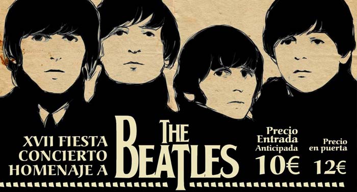 XVII Fiesta-Concierto Homenaje a The Beatles el Domingo 3 de Enero en el Teatro Cervantes