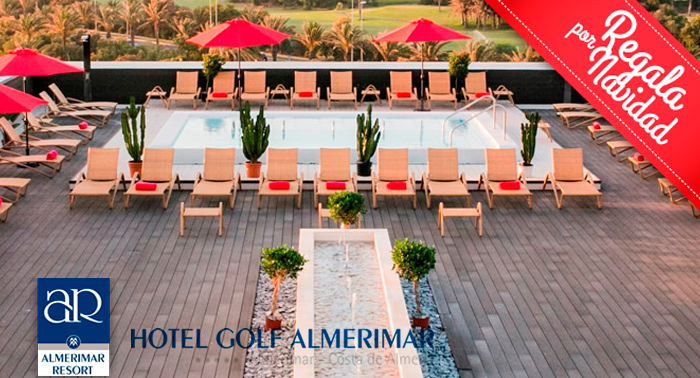 Habitación Deluxe para 2 pers, desayuno buffet, Spa, Cava en Hotel AR Golf Almerimar***** 
