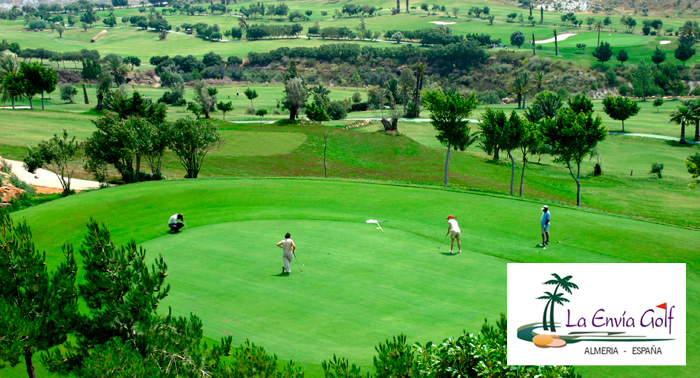 Reta a tus amigos con este Bono de 4 Green Fees (18 hoyos) en La Envía. ¡Y haz un hole in one!