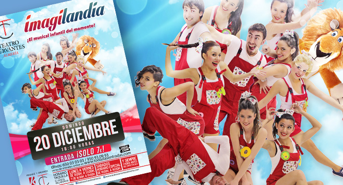 ¡Diversión en familia! Musical infantil Imagilandia, domingo 20 diciembre en Teatro Cervantes.