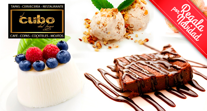 Menú Gourmet para 2 personas en el Cubo del Lago, con bebidas y postres incluidos