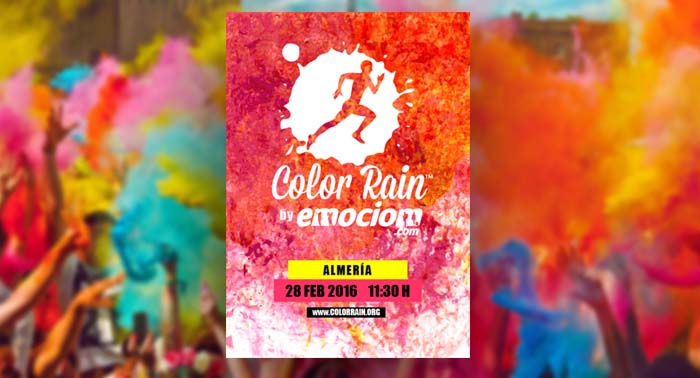 ¡COLOR RAIN™ BY EMOCIOM 2ª Edición! Ya está aquí la Carrera más colorida de Almería. ¡Apúntate!