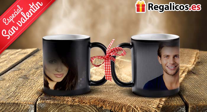 Especial San Valentín: Juego de Tazas, Tazas mágicas o Tazas de cerámica personalizadas.
