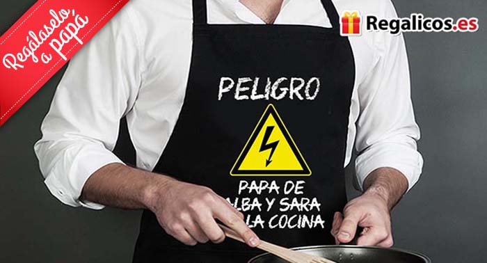 Sorprende a tu padre con este Delantal de cocinero personalizado. ¡Un detalle muy original!