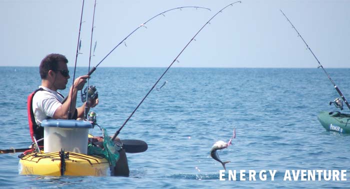 Jornada completa de Pesca en Kayak para 1, 2 ó 4 personas, ¡en varias zonas de Costa y Lagos!
