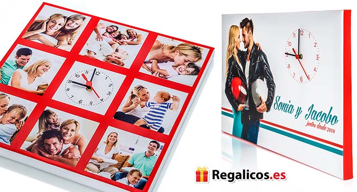 ¡Especial Día de la Madre! Marco de fotos en piedra, Lámpara o Reloj con bastidor personalizado