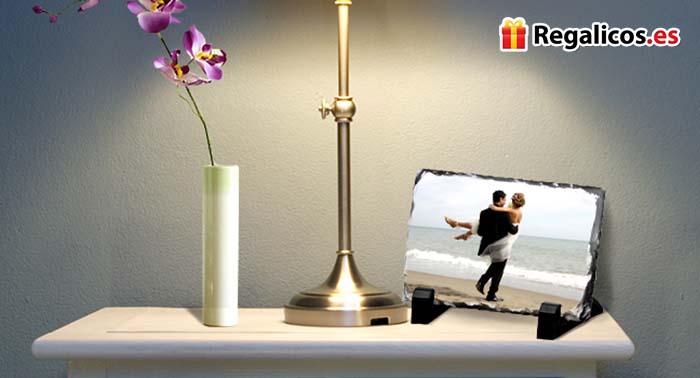 ¡Especial Día de la Madre! Marco de fotos en piedra, Lámpara o Reloj con bastidor personalizado