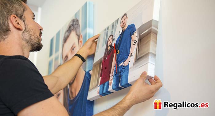 ¡Especial Día de la Madre! Marco de fotos en piedra, Lámpara o Reloj con bastidor personalizado