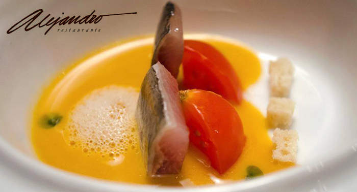Menú Degustación de 10 platos Estrella Michelin para 2 personas, en Restaurante Alejandro.