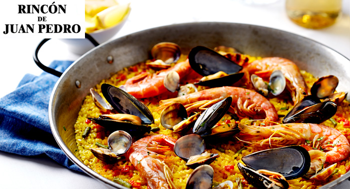 Delicioso Menú para 2: 2 Aperitivos + Arroz con marisco o arroz negro + 2 Bebidas + 2 Postres.