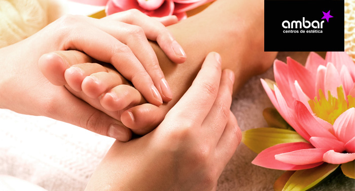 Pedicura + Masaje + Esmaltado permanente en los pies por sólo 18€ en Centro Estética Ambar