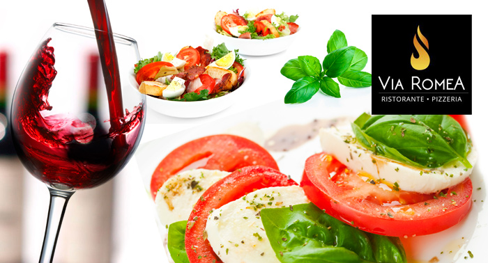 Menú Italiano Casero: 2 Bebidas + Ensalada + Pizzas, Pasta, Lasagnas o Gnocchi