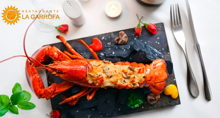 Entrecot de Ternera con Guarnición o Langosta de 1kg + Bebidas junto a la Playa