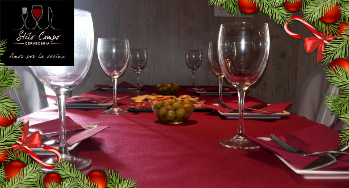 ¡Tu menú de Navidad a la Carta en Stilo Campo : Come y bebe todo lo que quieras!