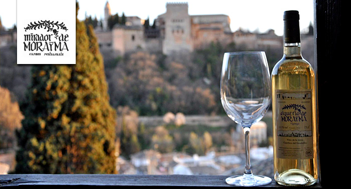 Cervezas o Botella de Vino Natural + Tapas con Vistas a la Alhambra en el Mirador de Morayma