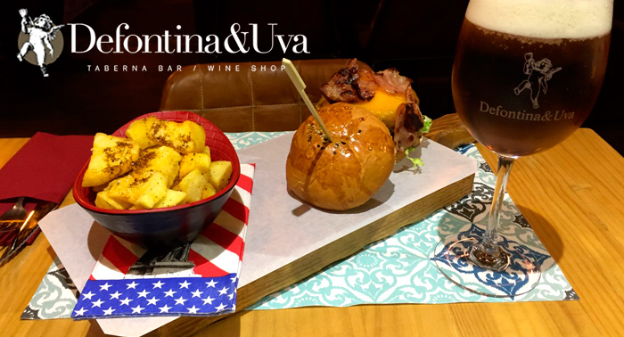 ¡Planazo para 2! Hamburguesas Gourmet con Patatas, Bebidas y Postres en Defontina & Uva