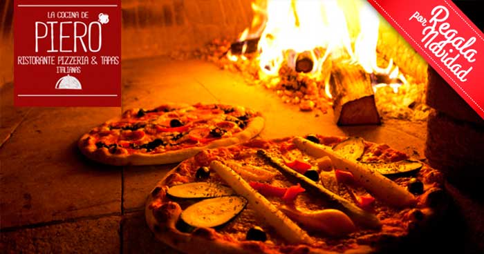 Comida Italiana para 2: Pizzas + Bebidas en La Cocina de Piero, nuevo Ristorante en el Centro