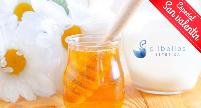 Especial San Valentín: Trat. Natura Biseé: Peeling de miel + Masaje relajante + Cava