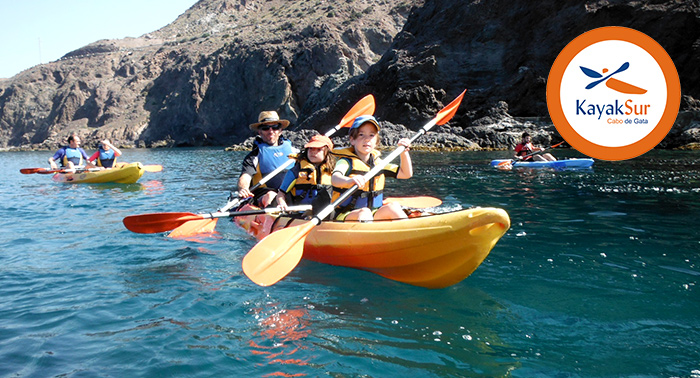 Ruta 3 hrs en Kayak Arrecife las Sirenas - Cabo de Gata + easy-breath (snorkel) + fotos