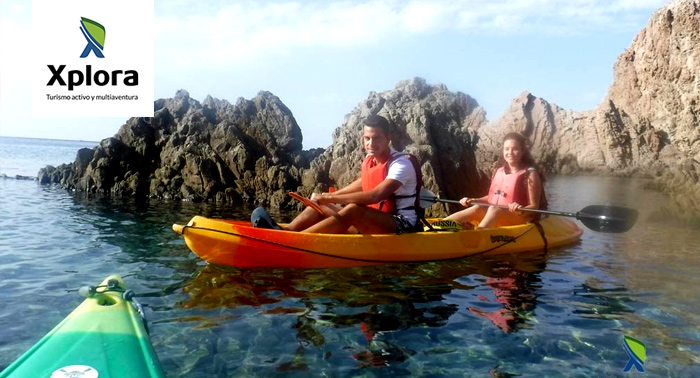 Ruta en Kayak por Las Negras-Playazo o Escullos + Snorkel + Reportaje fotográfico por 18€