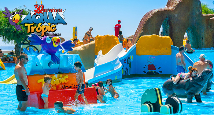 Este verano diversión asegurada en AquaTrópic, 1 entrada adulto + 1 entrada niño por sólo 24€