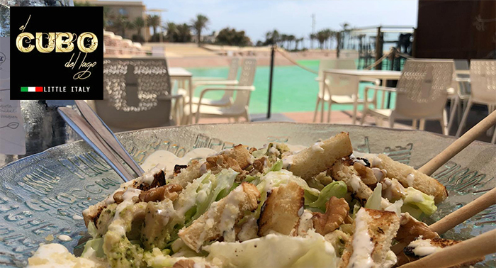 Cena romántica para 2 en el Cubo del Lago de la Plaza del Mar