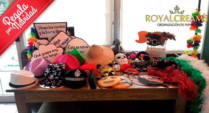 Recuerdo original y divertido para cualquier evento: ¡Fotomatón + Disfraces con Royal Cream's!