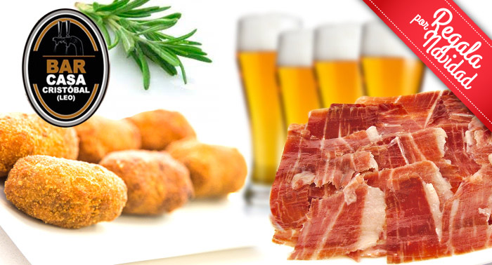 Tapeo para 2 personas: 4 Cañas + 4 Tapas + Ración de la casa, en Casa Cristóbal