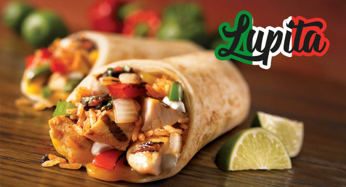 Sabor a México para 2 pax: 2 Burritos o Quesadillas + Bebidas en Restaurante La Lupita