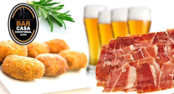 Tapeo para 2 personas: 4 Cañas + 4 Tapas + Ración de la casa, en Casa Cristóbal