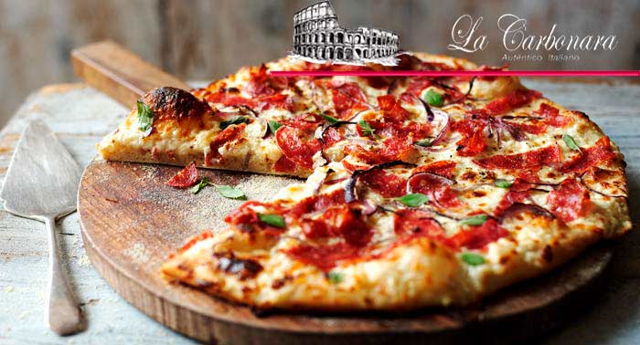 ¡Descubre la Auténtica Italia! Pizza + Bebida en La Carbonara de Almerimar